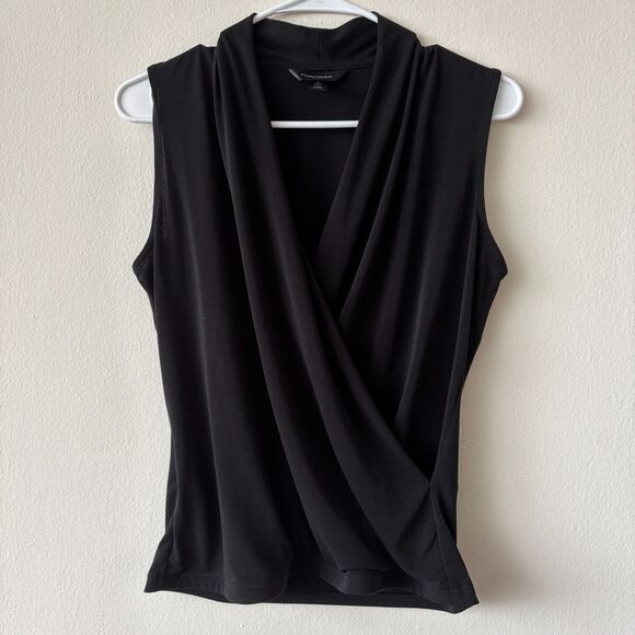 Banana Republic Sleeveless Black Criss Cross Front Top - Size Small - Picture 1 of 7